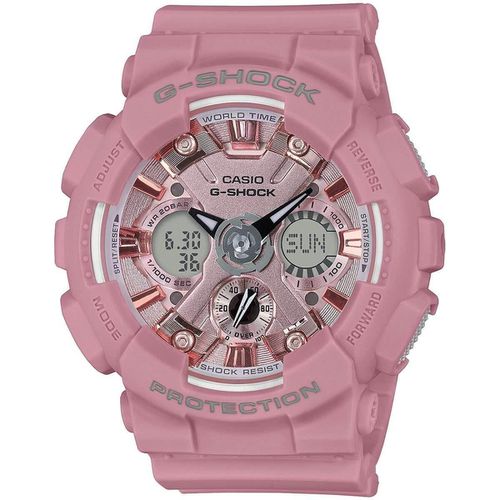 Women's Ana-Digital Watch - G-Shock S Light Pink Resin Strap Dive / GMAS120DP-4A - Casio - Modalova