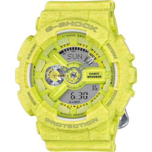 Women's Watch - G-Shock Yellow and Grey Ana-Digi Dial Strap / GMAS110HT-9ACR - Casio - Modalova