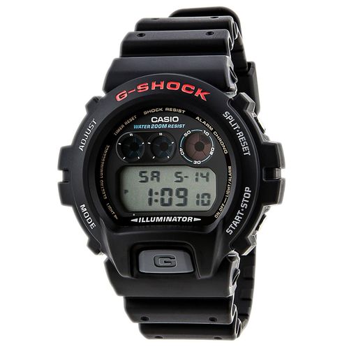 DW6900-1V Men's G-Shock Digital Alarm Black Resin Dive Watch - Casio - Modalova