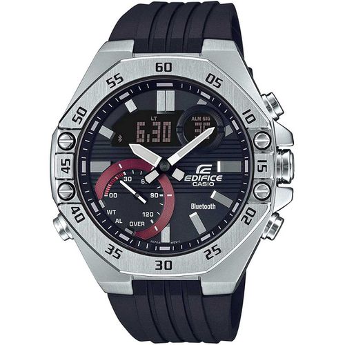 Men's Automatic Watch - Edifice Chrono Ana-Digi Dial Black Strap / ECB10P-1A - Casio - Modalova
