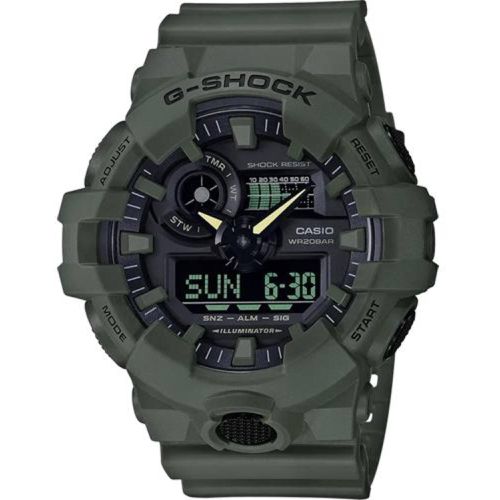 Men's Dive Watch - G-Shock Olive Green Resin Strap Shock Resistant / GA700UC-3A - Casio - Modalova