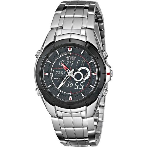 Men's Quartz Watch - Edifice Analog-Digital Dial Silver Bracelet / EFA119BK-1A - Casio - Modalova