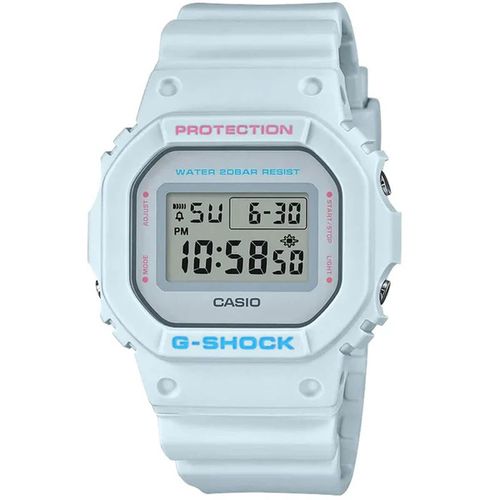 Men's Quartz Watch - G-Shock Pale Blue Strap Digital Grey Dial / DW5600SC-8 - Casio - Modalova