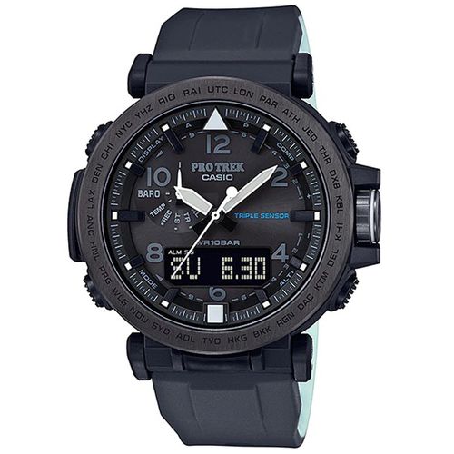 Men's Quartz Watch - Pro Trek Triple Sensor Black Silicone Strap / PRG650Y-1 - Casio - Modalova