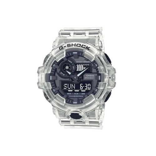 Men's Ana-Digi Watch - G-Shock Black Dial Transparent Resin Strap / GA700SKE-7A - Casio - Modalova