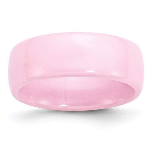 Ceramic Pink 8mm Polished Band - Chisel - Modalova