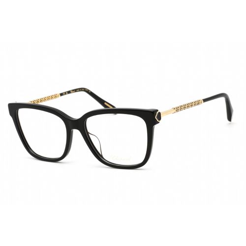 Women's Eyeglasses - Shiny Black and Gold Rectangular Plastic / VCH333W 0700 - Chopard - Modalova
