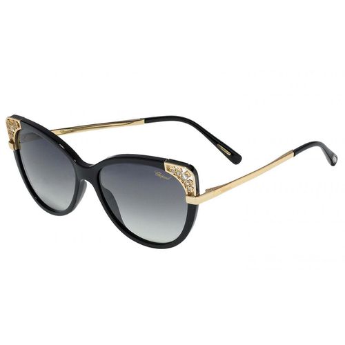 Women's Sunglasses - Black Frame Grey Gradient Lens / SCH233R-0700-57-16-140 - Chopard - Modalova
