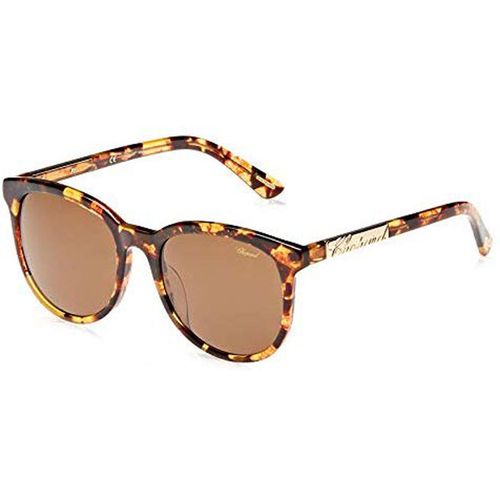 Women's Sunglasses - Havana Frame Brown Mirror Lens / SCH171G-0AHR-57-19-140 - Chopard - Modalova
