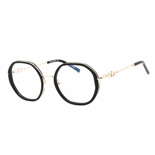 Men's Eyeglasses - Full Rim Shiny Gold Black Hexagon Metal / PC71050 C02 - Charriol - Modalova