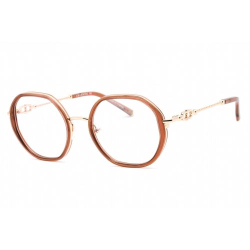 Men's Eyeglasses - Full Rim Shiny Gold Brown Hexagon Metal / PC71050 C01 - Charriol - Modalova