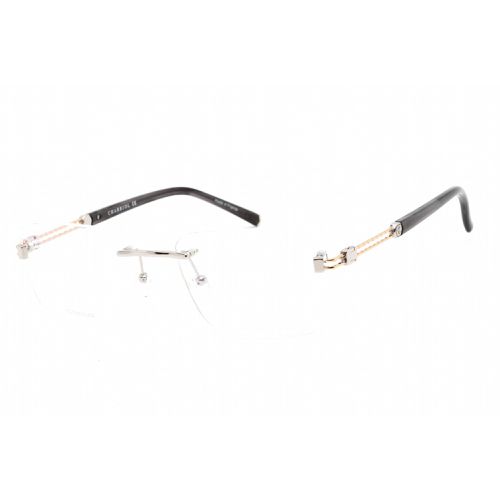 Men's Eyeglasses - Shiny Silver/Gold Titanium Square Frame / PC75091 C02 - Charriol - Modalova