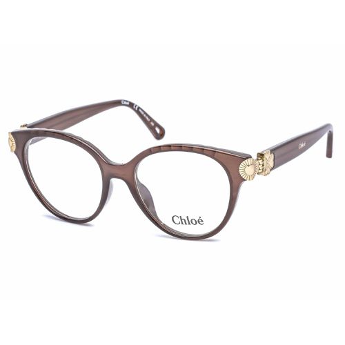 Women's Eyeglasses - Brown Cat Eye Full Rim Frame Clear Lens / CE2733 210 - Chloe - Modalova
