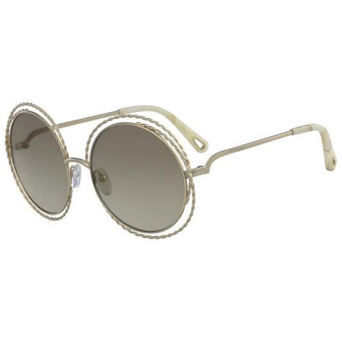 Women's Sunglasses - Gold Frame Flash Brown Lens / 114ST-810-58-18-135 - Chloe - Modalova