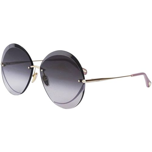Women's Sunglasses - Shiny Gold Frame Grey Gradient Lens / CH0063S-30011429001 - Chloe - Modalova