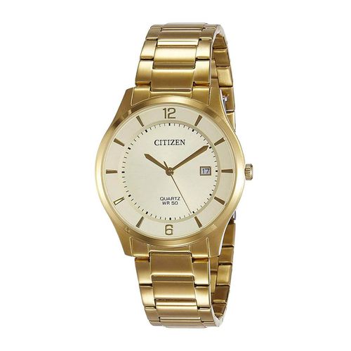 Men's Bracelet Watch - Quartz Champagne Dial Yellow Steel / BD0043-83P - Citizen - Modalova