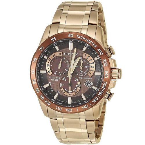 Men's Chronograph Watch - PCAT Eco Drive Rose Gold Bracelet / CB5896-54X - Citizen - Modalova