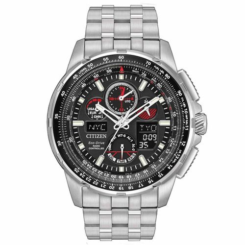 Men's Chronograph Watch - Skyhawk A-T Eco Drive Ana-Digi Dial Steel Bracelet - Citizen - Modalova