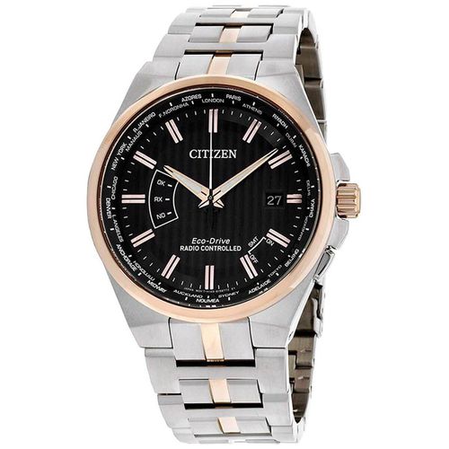 Men's Eco-Drive Watch - World Perpetual A-T Two Tone Stainless Steel / CB0166-54H - Citizen - Modalova