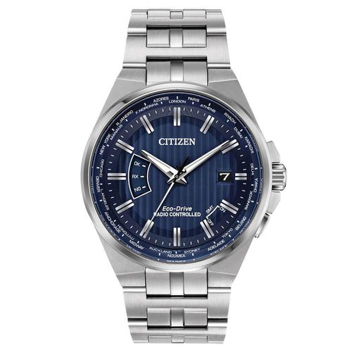 Men's Eco-Drive Bracelet Watch - World Perpetual A-T Black Dial / CB0160-51L - Citizen - Modalova