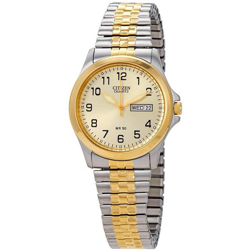 Men's Quartz Watch - Gold Tone Dial Stainless Steel Bracelet / BF0574-92P - Citizen - Modalova