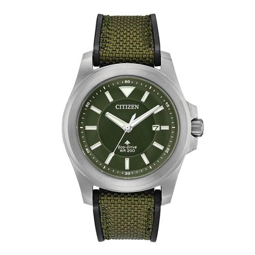Men's Strap Watch - Promaster Tough Green Dial Fabric & Rubber / BN0211-09X - Citizen - Modalova