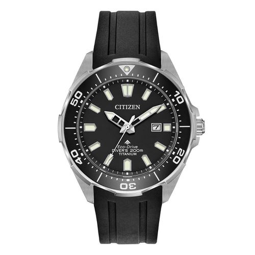 Men's Strap Watch - Promaster Diver Black Dial Black Rubber / BN0200-05E - Citizen - Modalova