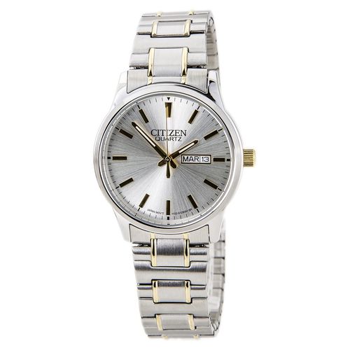 BF0614-90A Men's Easy Reader Silver Dial Two Tone Expansion Steel Band Watch - Citizen - Modalova