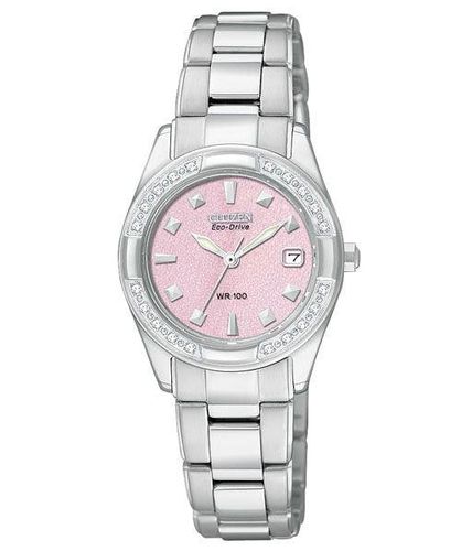 EW1820-58X Women's Susan G. Komen Eco Drive Pink Dial Diamond Watch - Citizen - Modalova