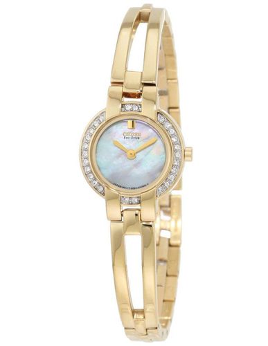 EW9992-59D Women's Silhouette Bangle Bracelet Gold Tone Watch - Citizen - Modalova