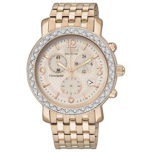 FB1293-50A Drive Collection Women's TTG2.0 Rose Gold Stainless Steel Chronograph Eco-Drive Watch - Citizen - Modalova