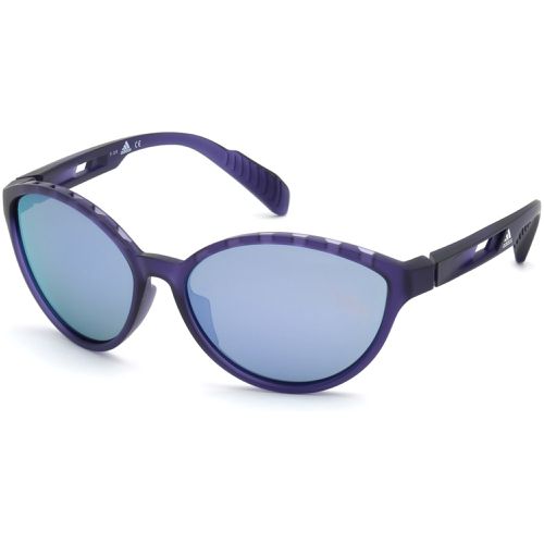 Women's Sunglasses - Matte Violet Plastic Cat Eye Frame / SP0012 82D - Adidas - Modalova