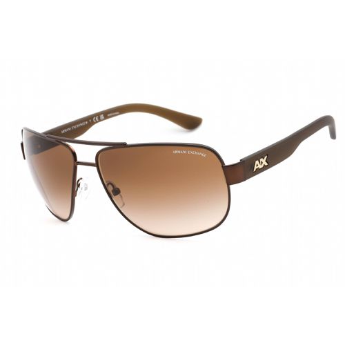 Women's Sunglasses - Brown Metal Aviator Shape Frame / AX2012S 605813 - Armani Exchange - Modalova