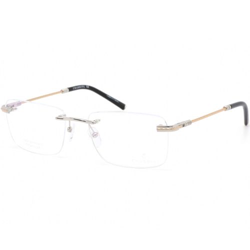 Men's Eyeglasses - Shiny Silver/Gold/Black Rectangular Frame / PC75078 C02 - Charriol - Modalova