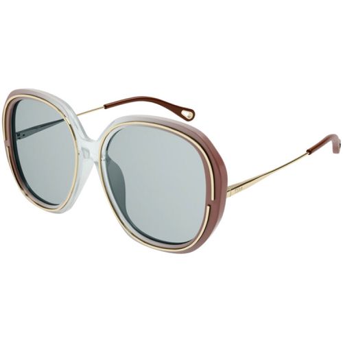 Women's Sunglasses - Shiny Rust Brown Plastic Frame / CH0078SA-30011531003 - Chloe - Modalova