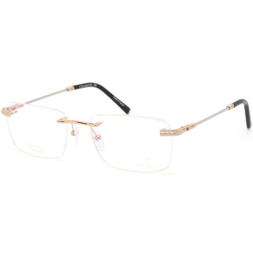 Men's Eyeglasses - Shiny Gold/Silver/Black Rectangular Frame / PC75078 C01 - Charriol - Modalova