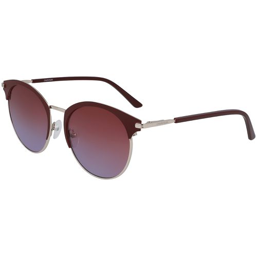 Women's Sunglasses - Satin Burgundy Round / CK19310S 605 - Calvin Klein - Modalova
