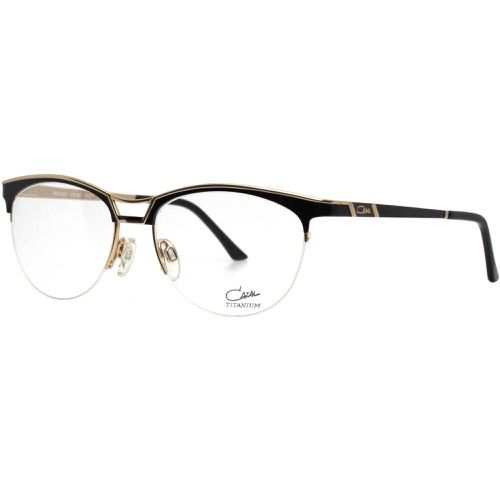 Women's Eyeglasses - Black Metal Oval Half Rim Frame Demo Lens / 4267 C001 - Cazal - Modalova