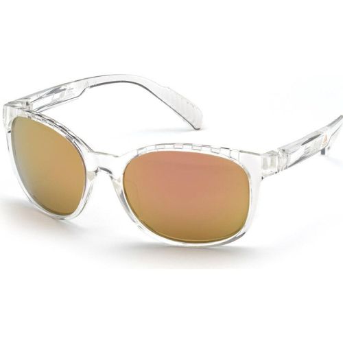 Unisex Sunglasses - Oval Full Rim Frame Brown Mirrored Lens / SP0011 26G - Adidas - Modalova