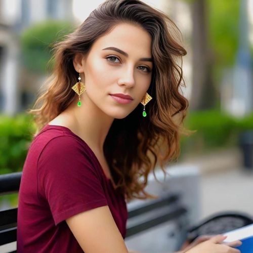 Origami Earrings Small Manta Rays With Gemstones - La Lupa Designs - Modalova