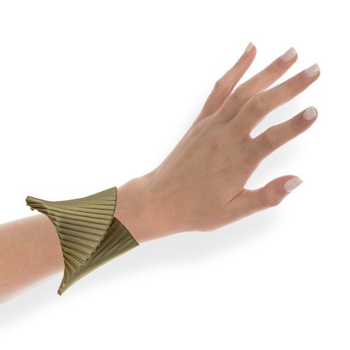 Satin Bracelet Shell Dark Gold - Alexandra Tsoukala - Modalova