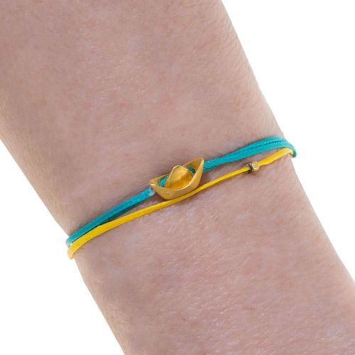 Turquoise & Yellow Bracelet Gold Plated Silver Boat - TST - Modalova