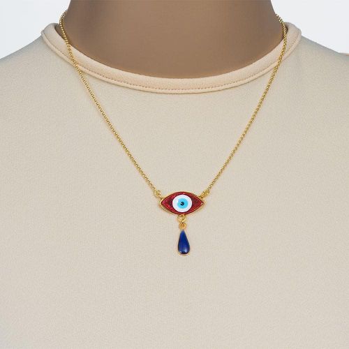 Necklace Turquoise Enamel Evil Eye - Vally Kontidis - Modalova