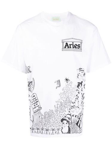 ARIES - Cotton Logo T-shirt - Aries - Modalova