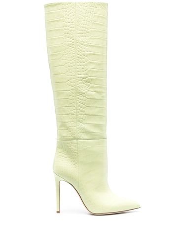 Leather Crocodile-embossed Boots - Paris Texas - Modalova