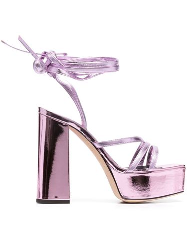 Metallic Leather Heel Sandals - Giuseppe Zanotti Design - Modalova