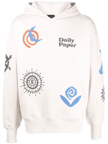 DAILY PAPER - Logo Cotton Hoodie - Daily paper - Modalova