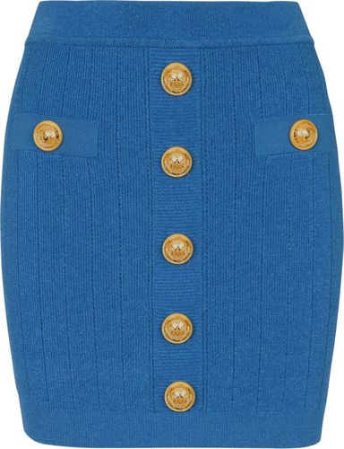 Embossed-buttons Knit Mini Skirt - Balmain - Modalova