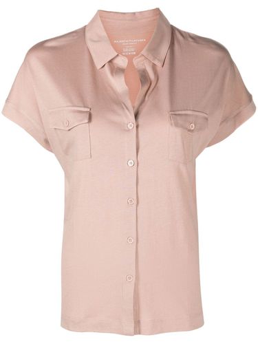 Short Sleeve Cotton Blend Shirt - Majestic - Modalova