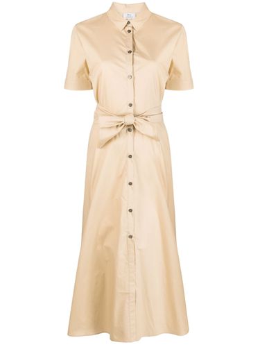 Belted Long Cotton Poplin Shirt Dress - Woolrich - Modalova